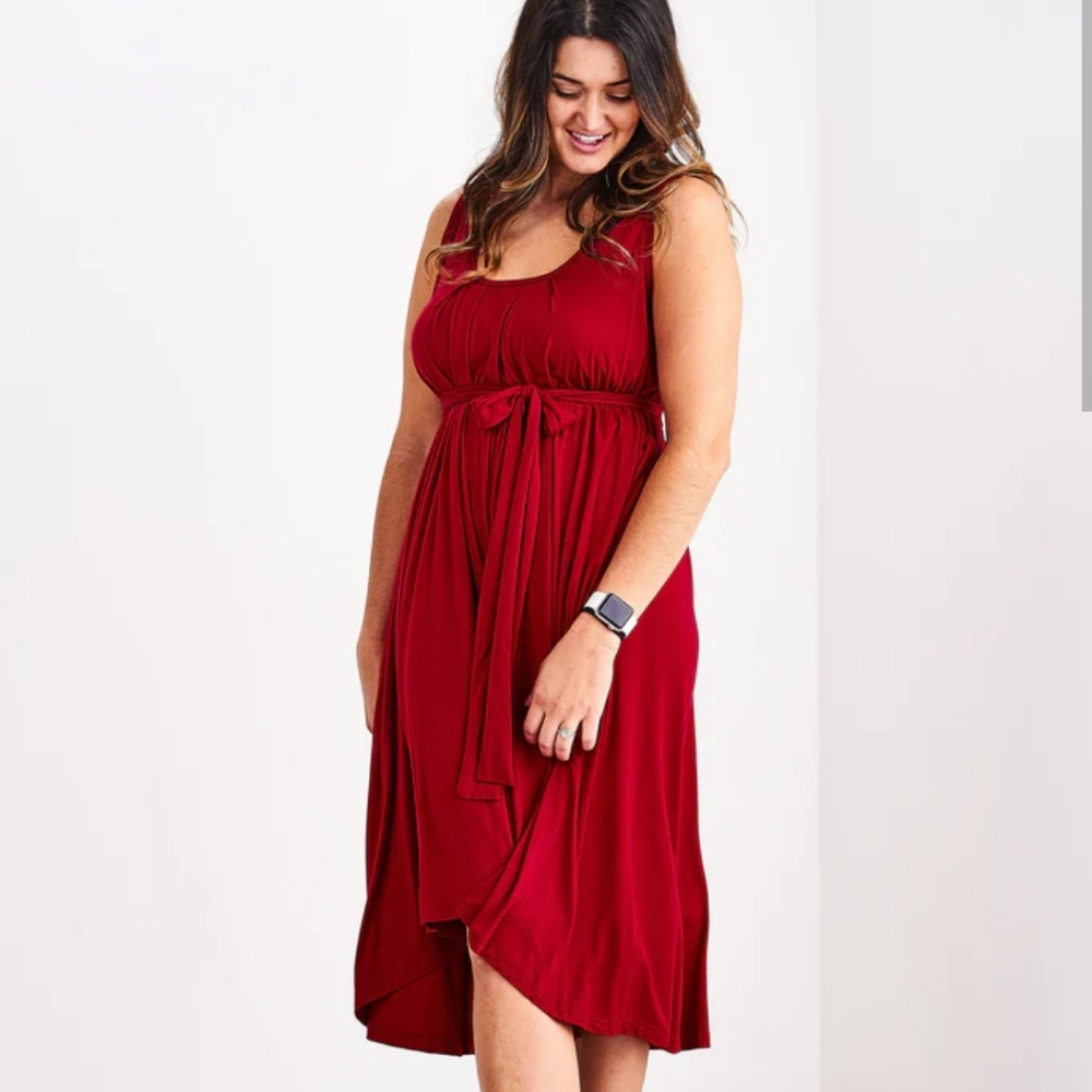 Red Latched Mama Romper